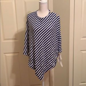 Liz Lange Striped Poncho size Large